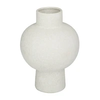 CosmoLiving by Cosmopolitan White Ceramic Modern Vase