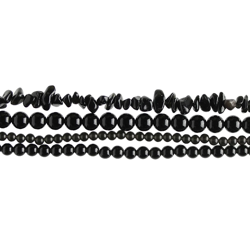Black Obsidian Beads Value Pack by Bead Landing™