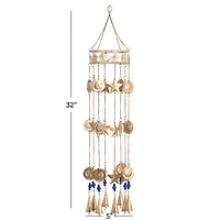 32" Gold Metal Traditional Sun & Stars Wind Chime