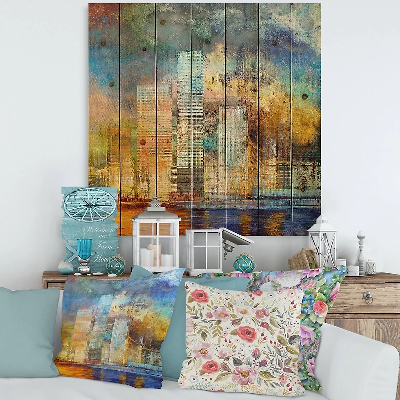 Designart - Skypscrapers By The Bridge In Futuristic City