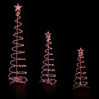 3ft., 4ft., & 6ft. Pre-Lit Spiral Artificial Christmas Tree Set