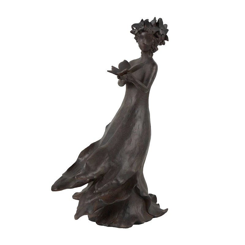 22" Dark Gray Woman Sculpture