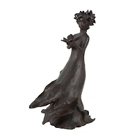 22" Dark Gray Woman Sculpture