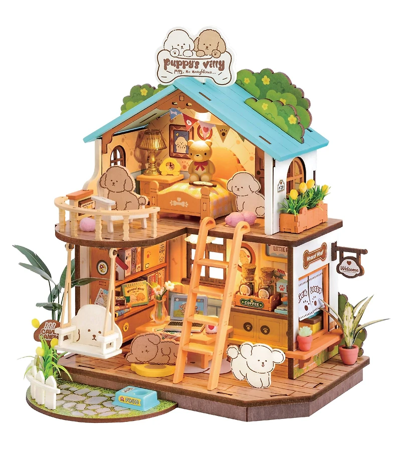 Rolife® Puppy's Cozy Villa DIY Miniature House Kit