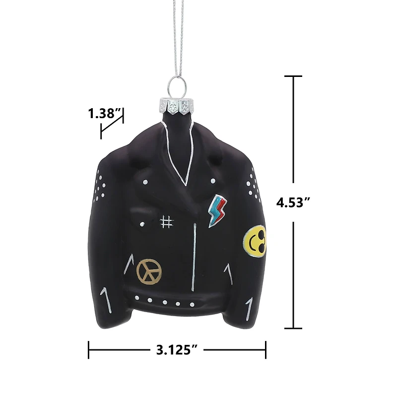 4.5" Black Rock Jacket Glass Ornament by Ashland®