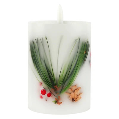 Pine & Berry LED Wax Pillar Candle by Ashland