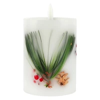 Pine & Berry LED Wax Pillar Candle by Ashland