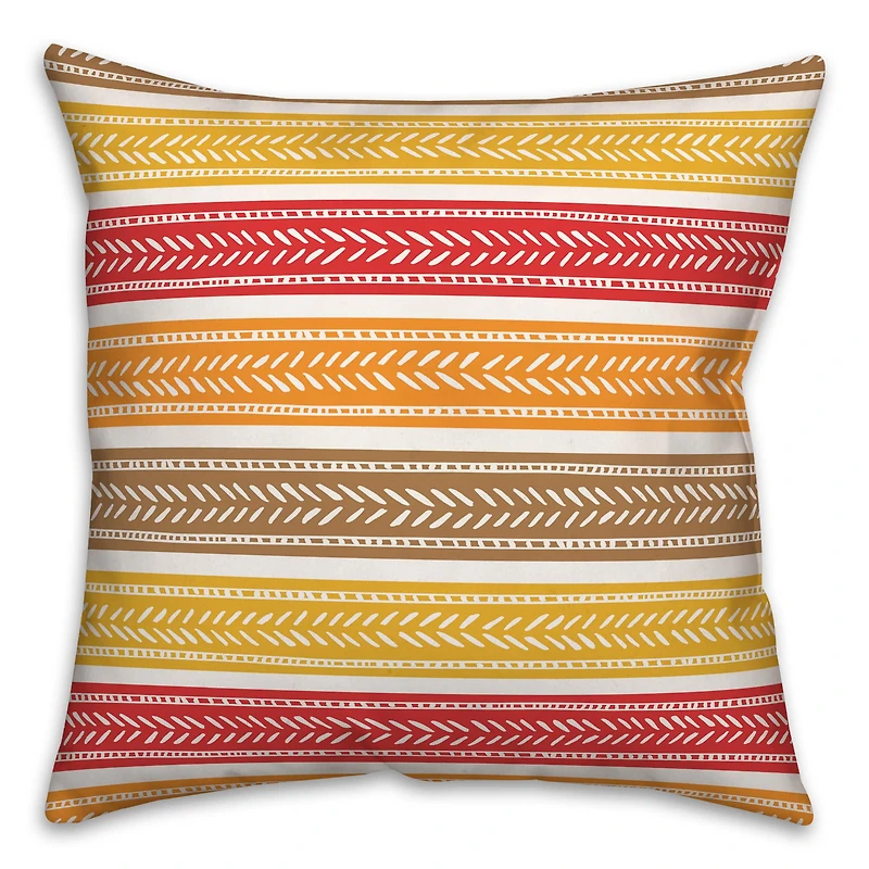 Fall Stripes Throw Pillow