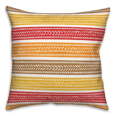 Fall Stripes Throw Pillow