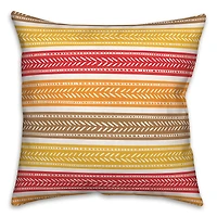 Fall Stripes Throw Pillow