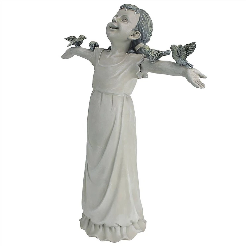 Design Toscano 16" Basking in God's Glory Little Girl Statue