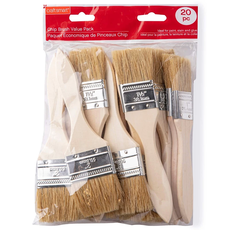 Chip Brush 20 Piece Value Pack by Craft Smart®