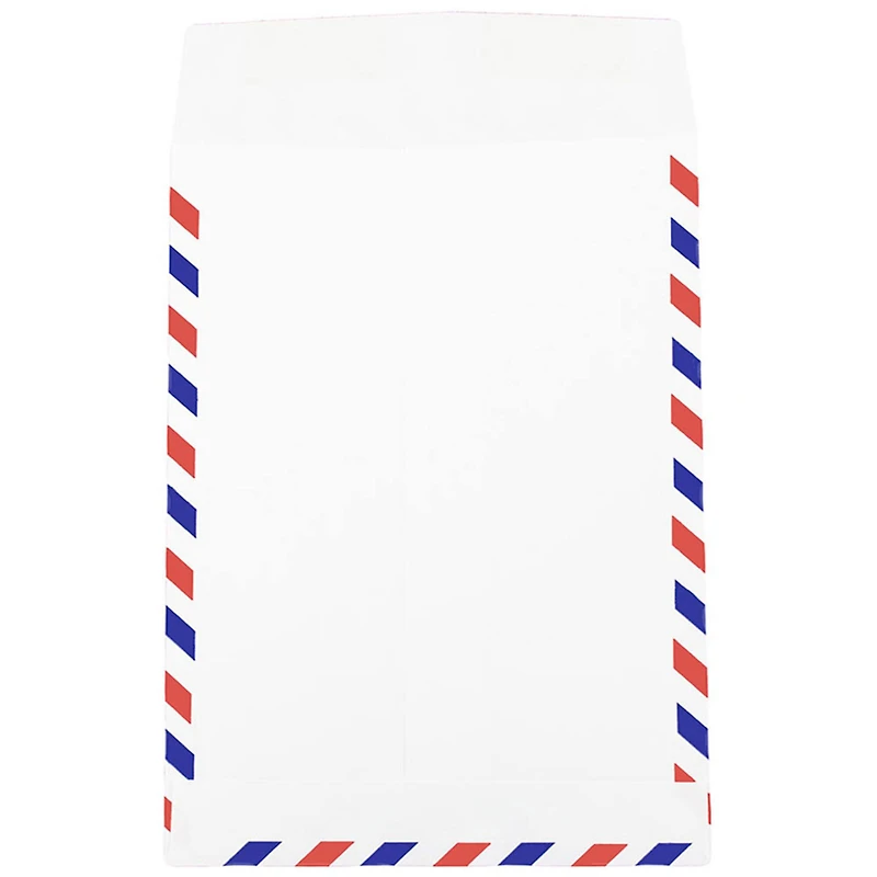 JAM Paper 9" x 12" White Airmail Envelopes