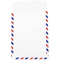 JAM Paper 9" x 12" White Airmail Envelopes