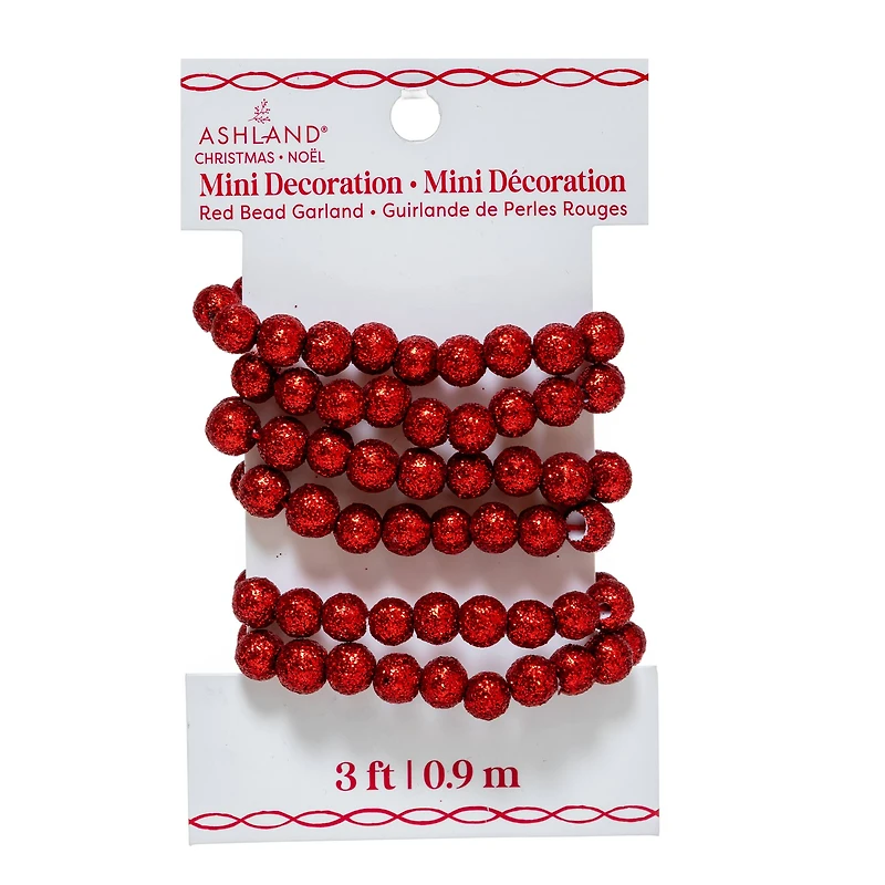 Mini Red Bead Garland by Ashland®