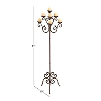 5ft. Brown Traditional Candle Holder Lantern