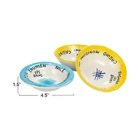 Hello Honey® 4.5" French Casino Themed Stoneware Bowl Set