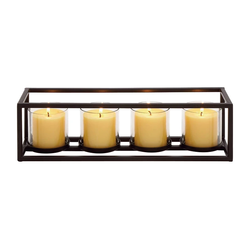 18'' Black Iron Contemporary Votive Candle Holder