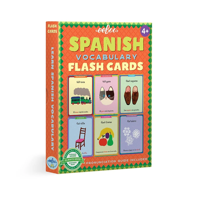eeBoo Kids Spanish Vocabulary Flash Cards