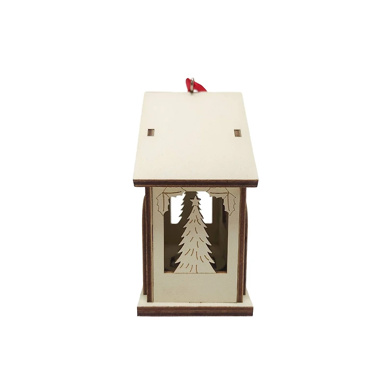 3.75" Unfinished Christmas House DIY LED Wood Ornament by Make Market®