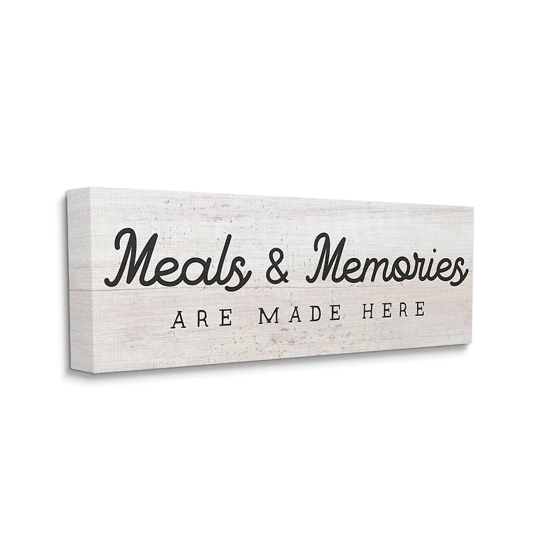 Stupell Industries Meals & Memories Made Here Rustic Kitchen Sign Canvas Wall Art