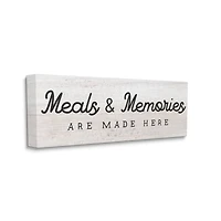 Stupell Industries Meals & Memories Made Here Rustic Kitchen Sign Canvas Wall Art