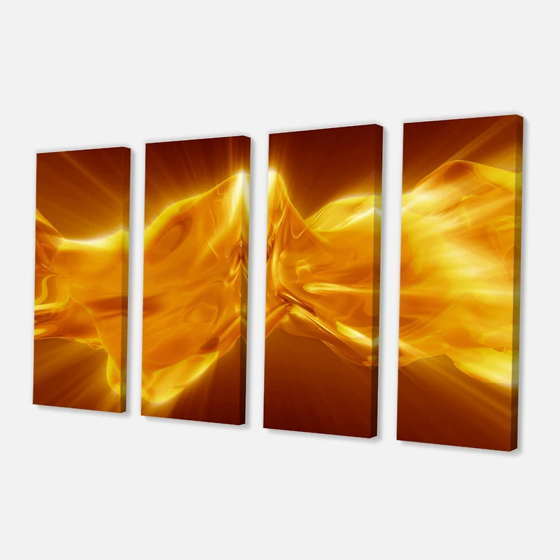 Designart - Plasmas and Liquid With Fiery Shine