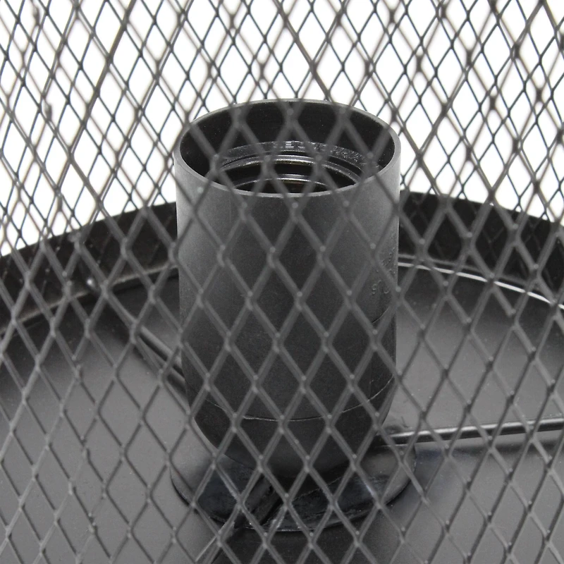 Simple Designs 13" Mesh Cylindrical Steel Table Lamp