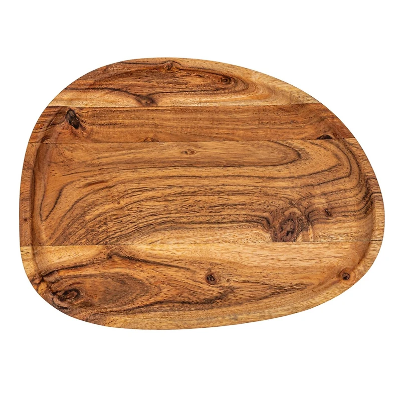 Hello Honey® 11.75" Natural Acacia Wood Oval Serving Tray