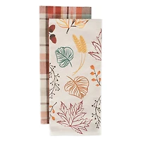 DII® Assorted Autumn Leaves Dishtowel Set