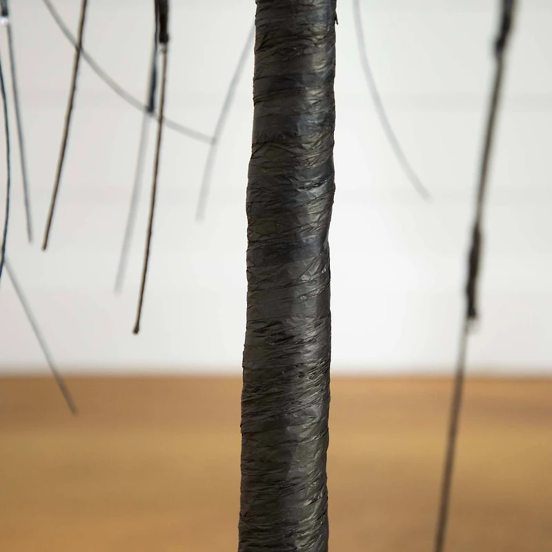 5ft. Orange & Purple LED Pre-Lit Halloween Black Willow Artificial Fall Tree