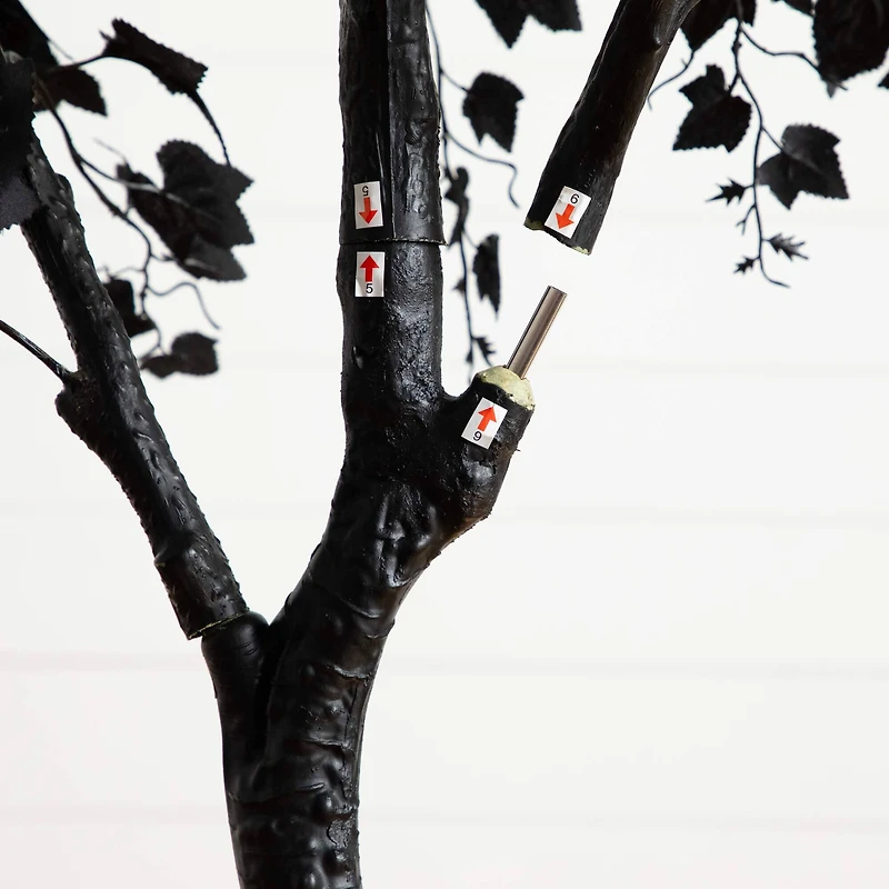 7ft. Artificial Halloween Black Maple Tree