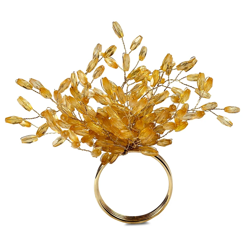 DII® Gold Beaded Burst Napkin Rings, 6ct.