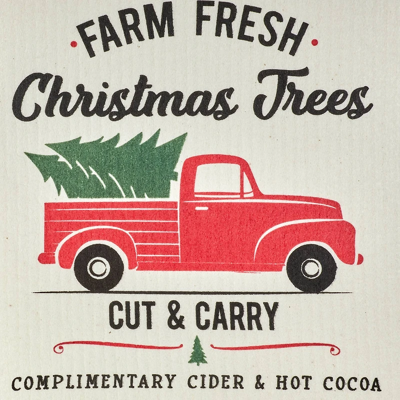 DII® Christmas Truck Swedish Dishcloth Set, 3ct.