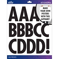 Sticko® Black Futura Regular XL Alphabet Stickers