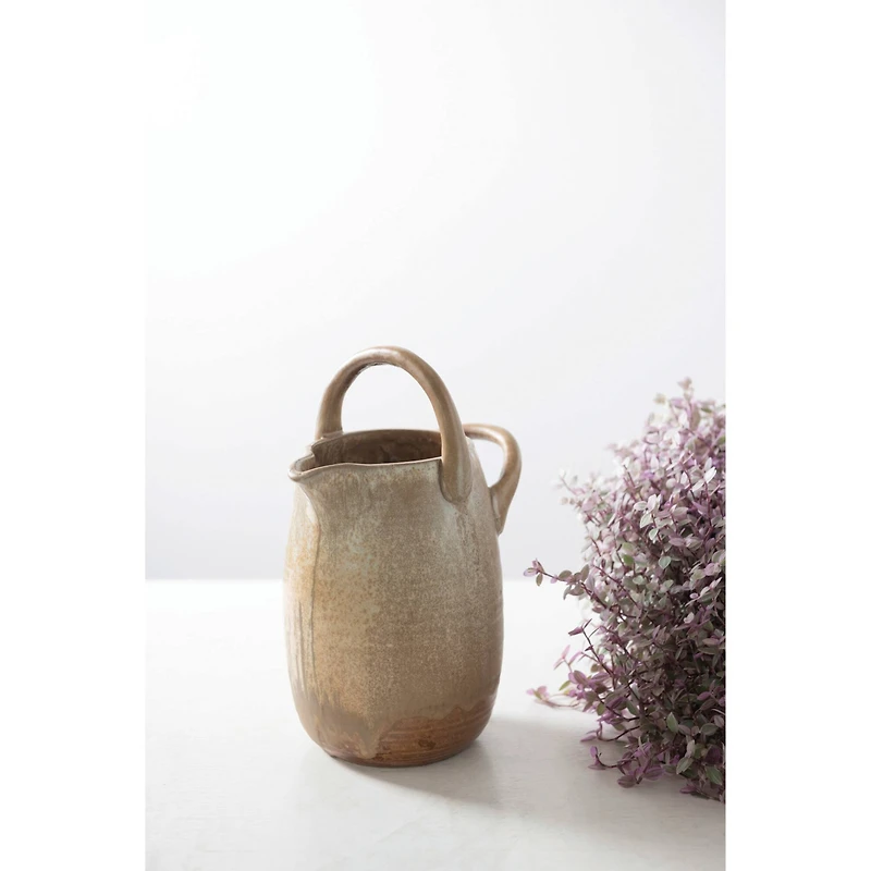 Hello Honey® 10" Reactive Glaze Stoneware Watering Pitcher with Handles