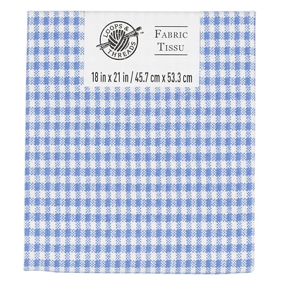 Blue & White Plaid Cotton Fabric by Loops & Threads™