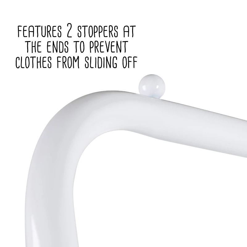 Honey Can Do White Clothing Rack with Shelves and Hanging Bar