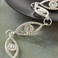 12 Pack: Metal Pavé Eye Charms, 30mm by Bead Landing™