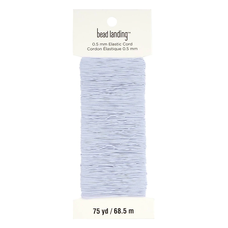 0.5mm White Elastic Cord, 75yd. by Bead Landing™