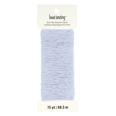 0.5mm White Elastic Cord, 75yd. by Bead Landing™