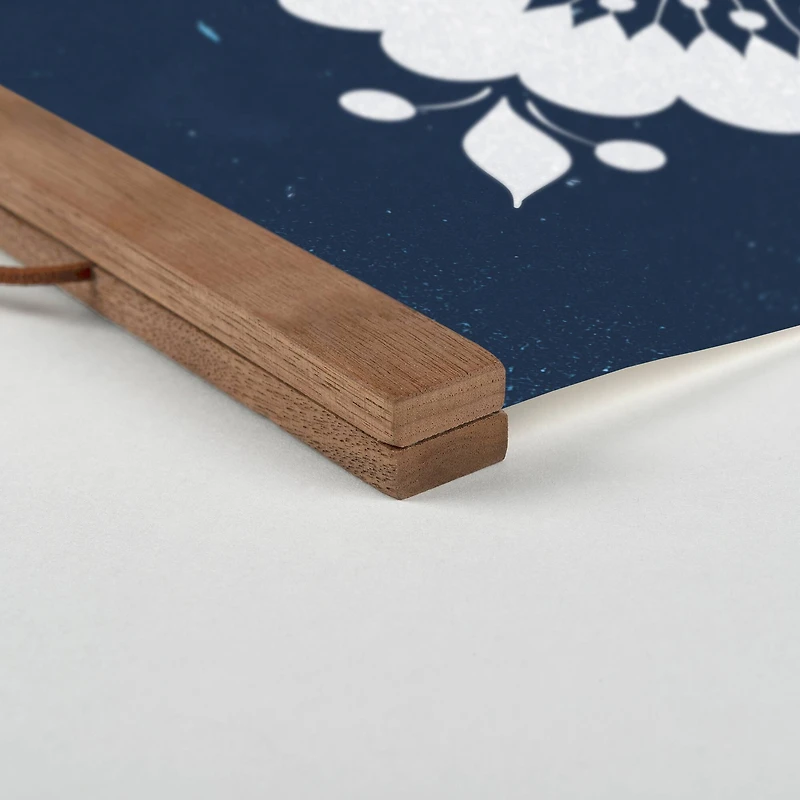 Ukrainian Floral Pattern 16" x 20" Teak Hanging Canvas