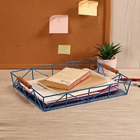 6 Pack: 14.5" Blue Wire Tray with Carrying Handles