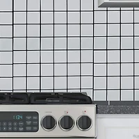 Simplify White Peel & Stick Wall Tile Mini Square, 4ct.