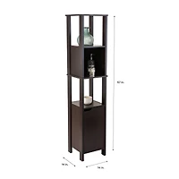 Organize It All 67" Espresso 5-Shelf Ambassador High Cabinet
