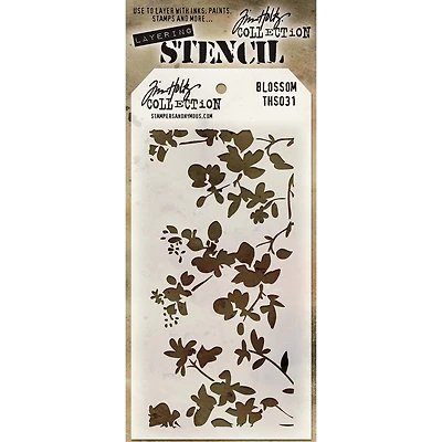 Stampers Anonymous Tim Holtz® Blossom Layering Stencil