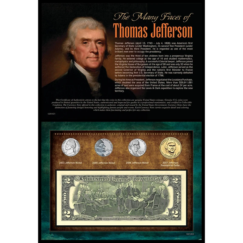 Many Faces of Thomas Jefferson Coin & Currency