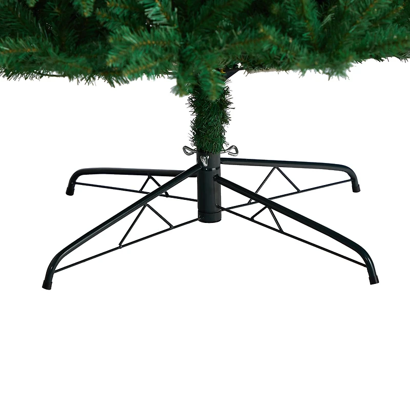 9ft. Pre-Lit Green Valley Fir Artificial Christmas Tree, Clear LED Lights