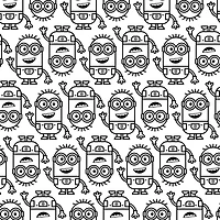 RoomMates Minions Line Art Black Peel & Stick Wallpaper