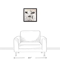 Painterly Cow 17.73" x 17.73" Black Framed Canvas
